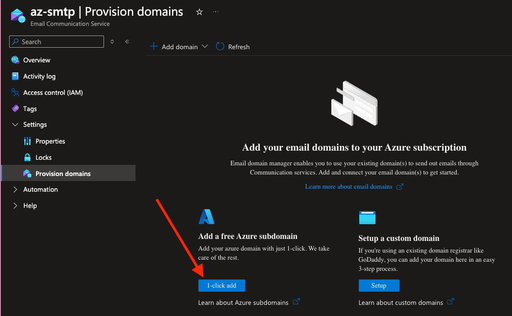 1-Click-Add-Azure-Subdomain